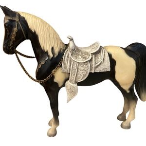 Vintage Breyer Pinto Western Horse with Saddle
